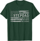 Stepdad Man Myth Legend Grey USA Flag Father Day Vintage T-Shirt - T-Shirt | Forest