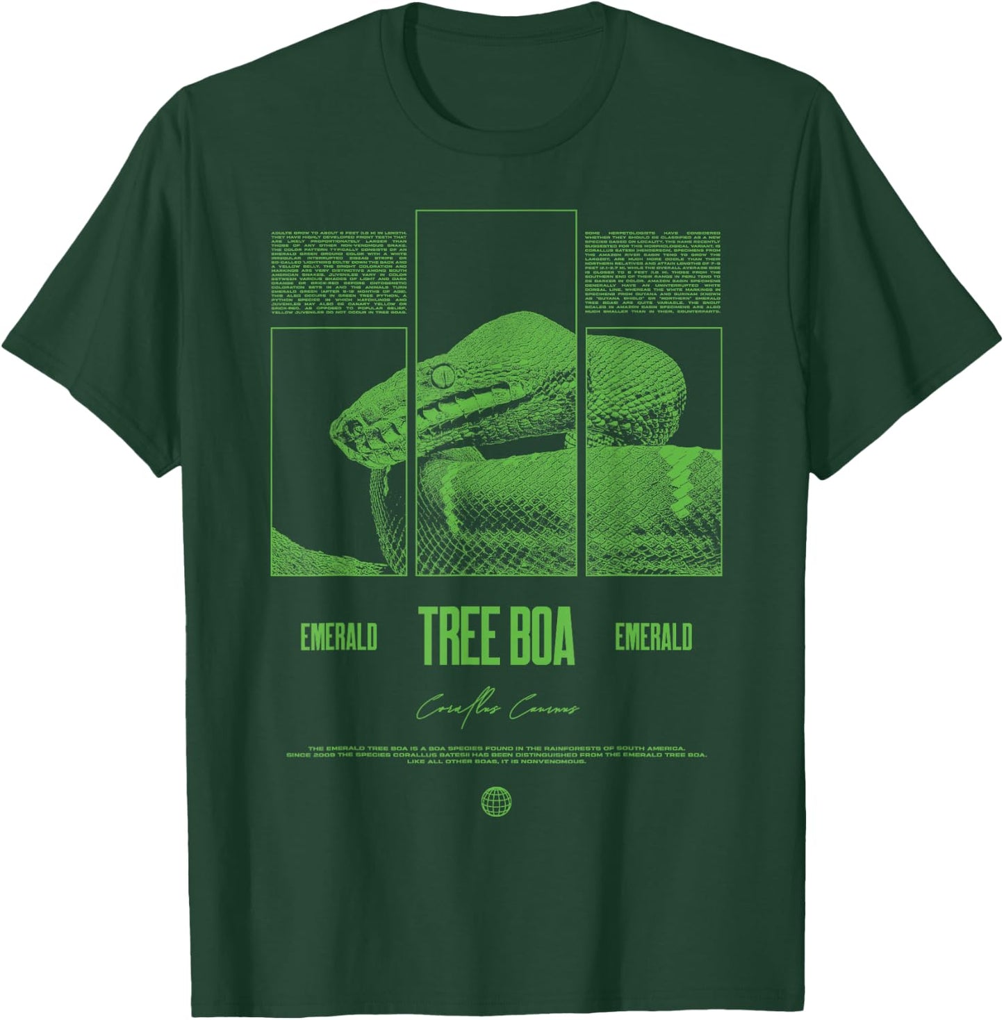 Emerald Tree Boa Snake Owner Streetwear Reptile Keeper T-Shirt - T-Shirt | Forest