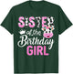 Sister of The Birthday Girl Farm Cow 1 St Birthday Girl T-Shirt - T-Shirt | Forest