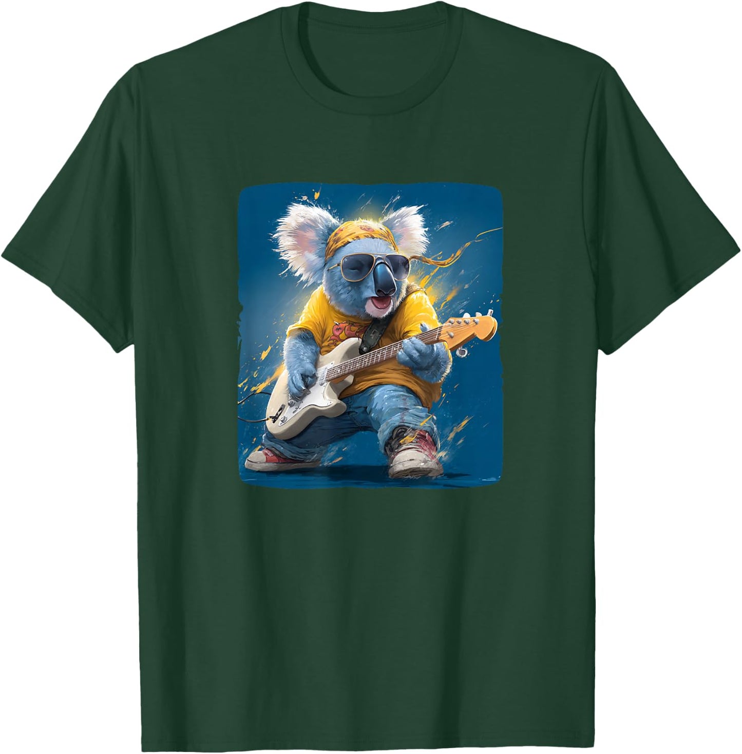 Superbe Ours Koala Rock avec Guitare pour Koalas T-Shirt - T-Shirt | Forest