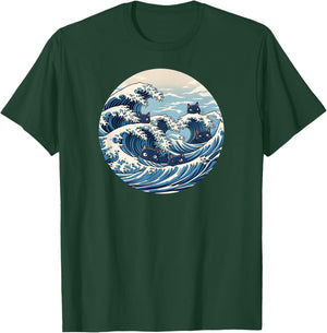 Blue Wave of Cat Ladies for Kamala T-Shirt - T-Shirt | Forest