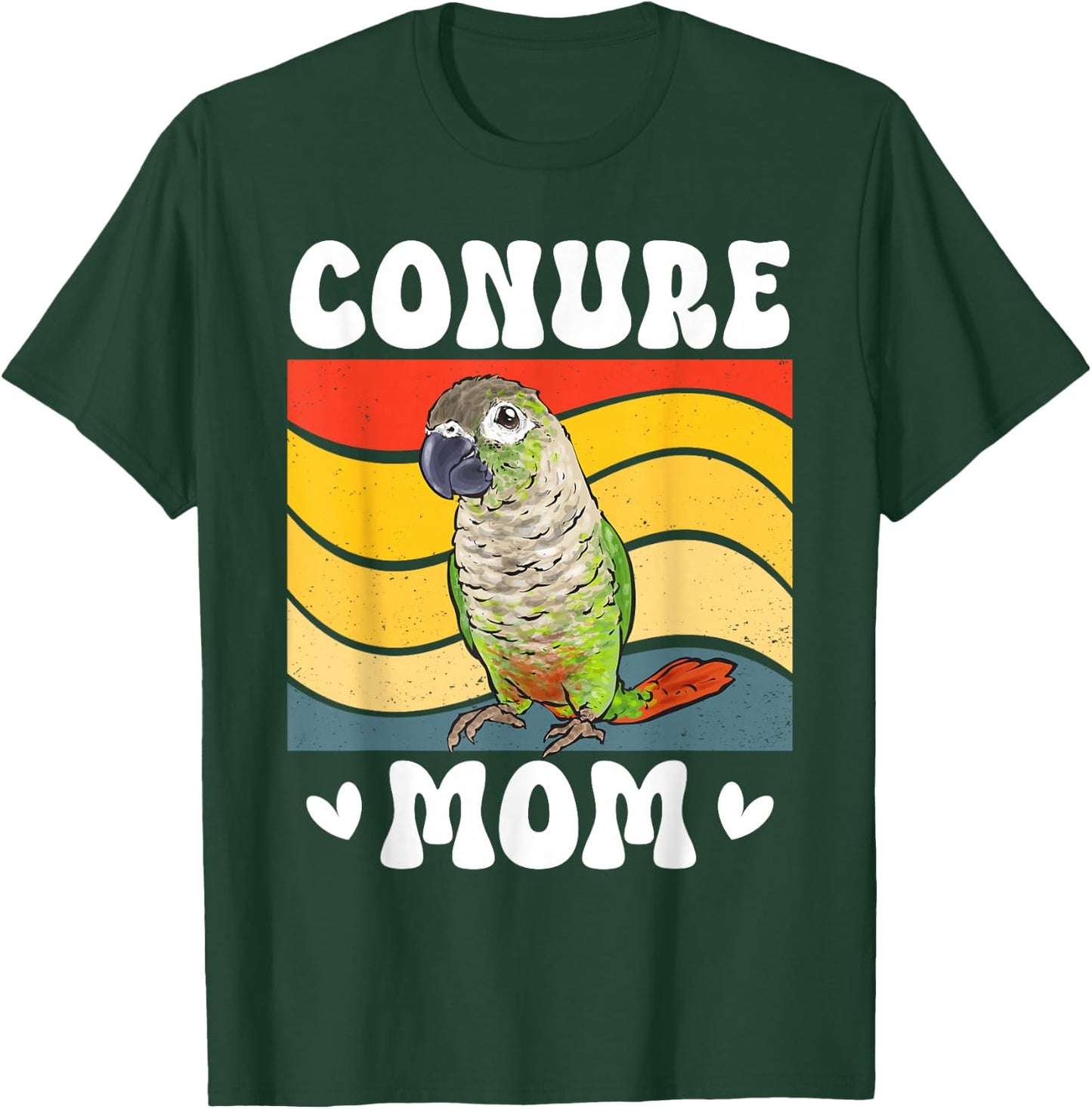 Green Cheeked Conure Mom Parrot Bird Conure T-Shirt - T-Shirt | Forest