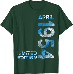 Limited Edition April 1954 Mann Frau 72. Geburtstag T-Shirt - T-Shirt | Forest