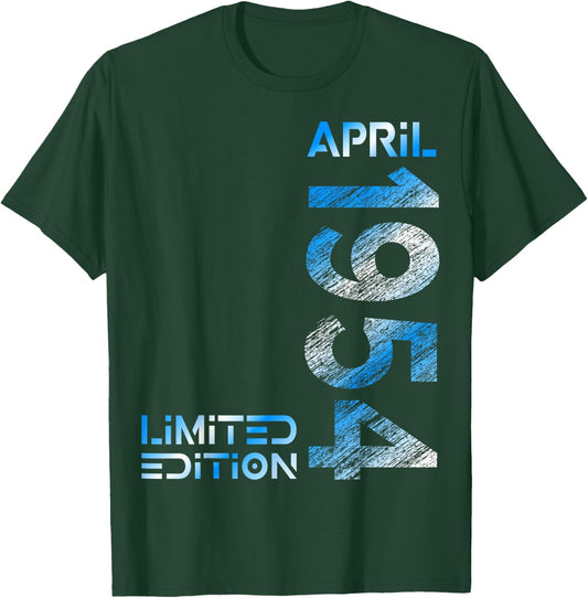 Limited Edition April 1954 Mann Frau 72. Geburtstag T-Shirt - T-Shirt | Forest