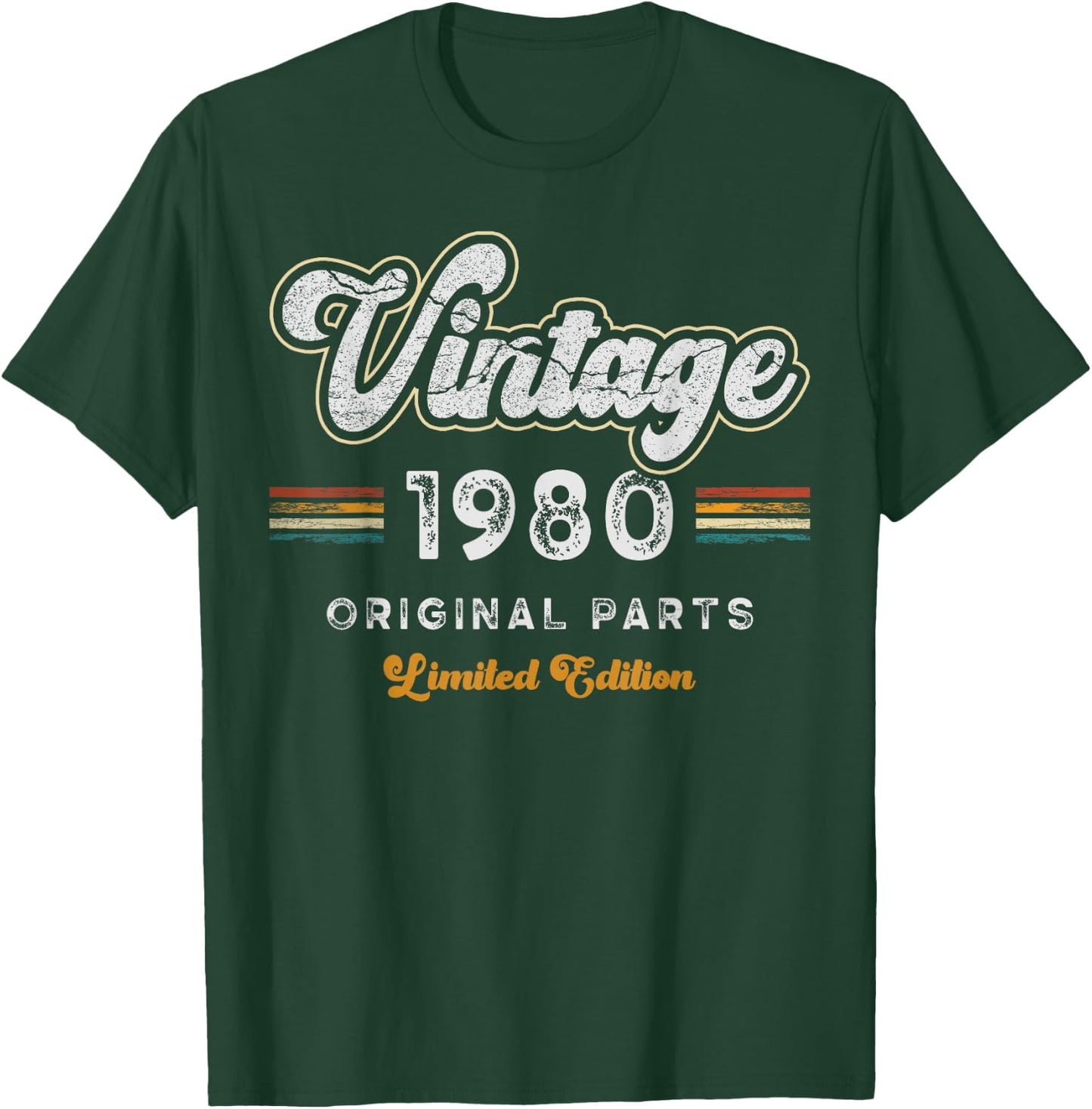 Vintage 1980 Original Parts 45th Birthday T-Shirt - T-Shirt | Forest