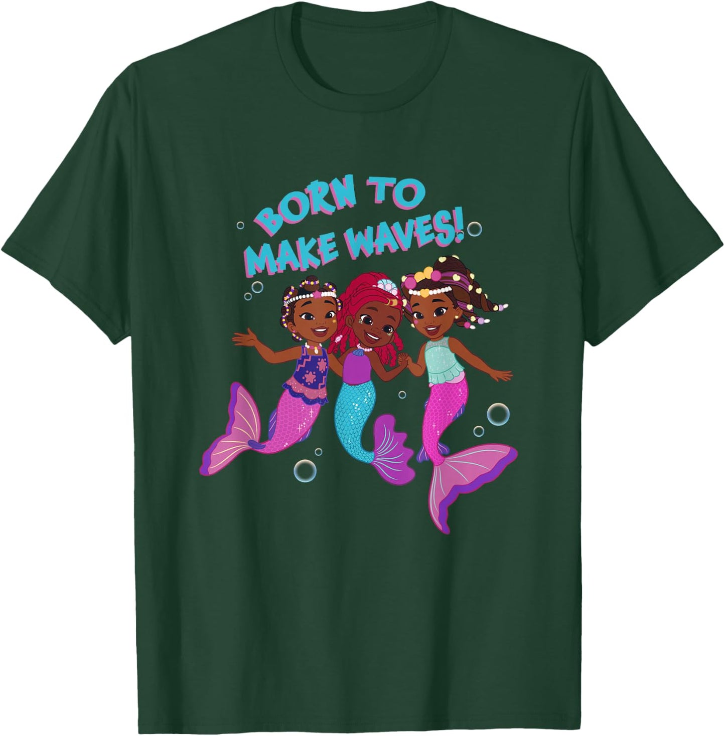 Disney Junior's Ariel Born To Make Waves! Group Shot T-Shirt - T-Shirt | Forest