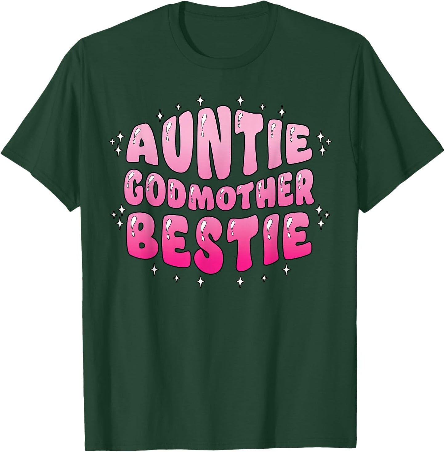 Aunt Godmother Bestie Groovy Aunt Era BFF Bestfriend T-Shirt - T-Shirt | Forest