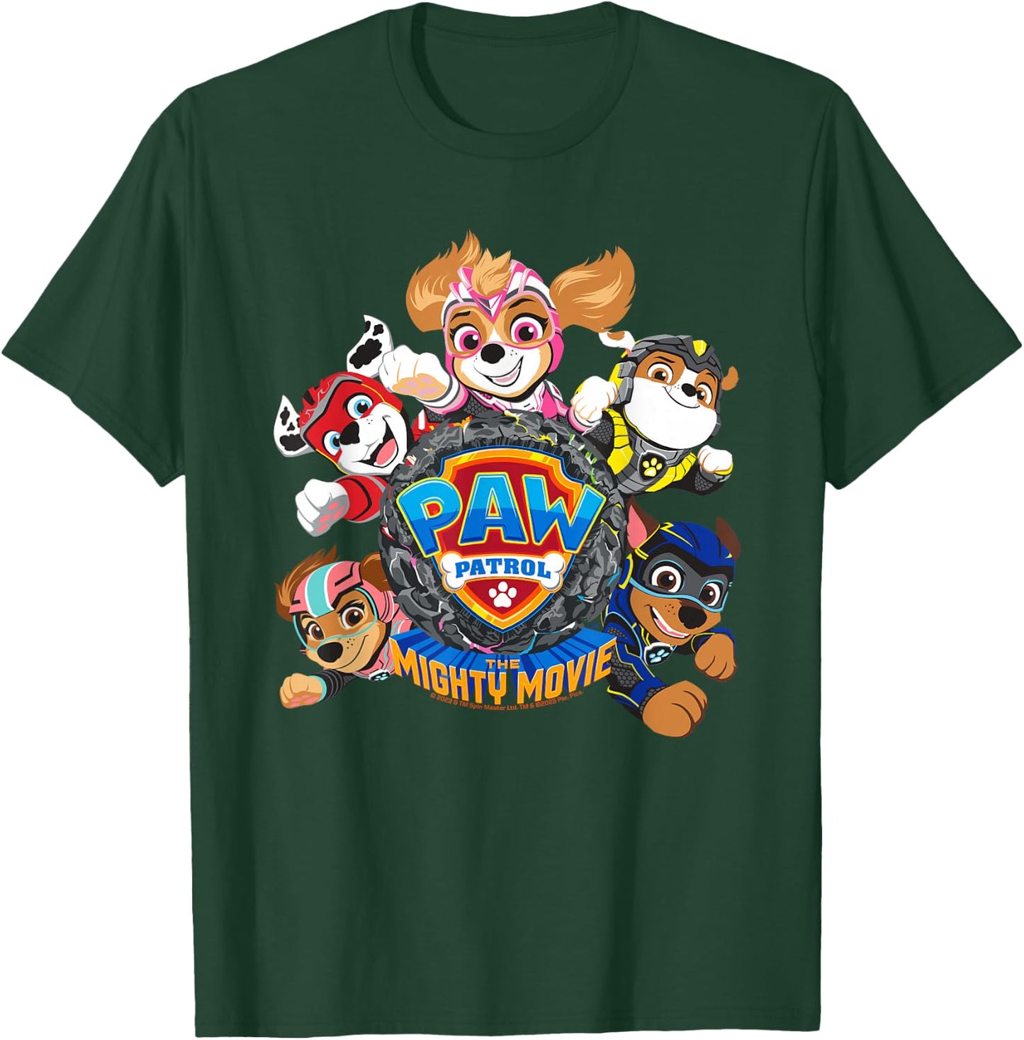 PAW Patrol: The Mighty Movie Flying , Black, S T-Shirt - T-Shirt | Forest