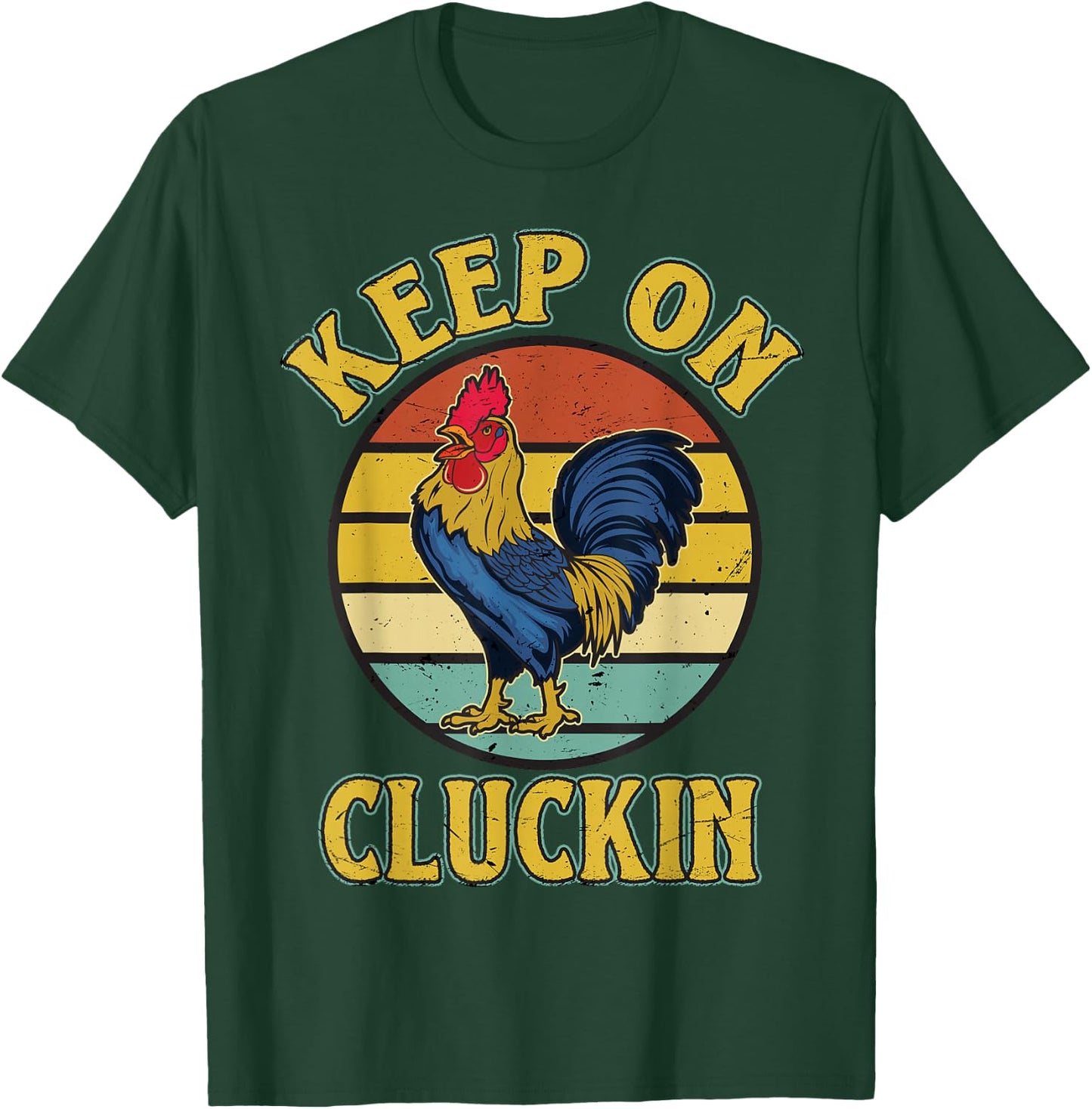Keep On Clucking Retro vintage Style Chicken T-Shirt - T-Shirt | Forest