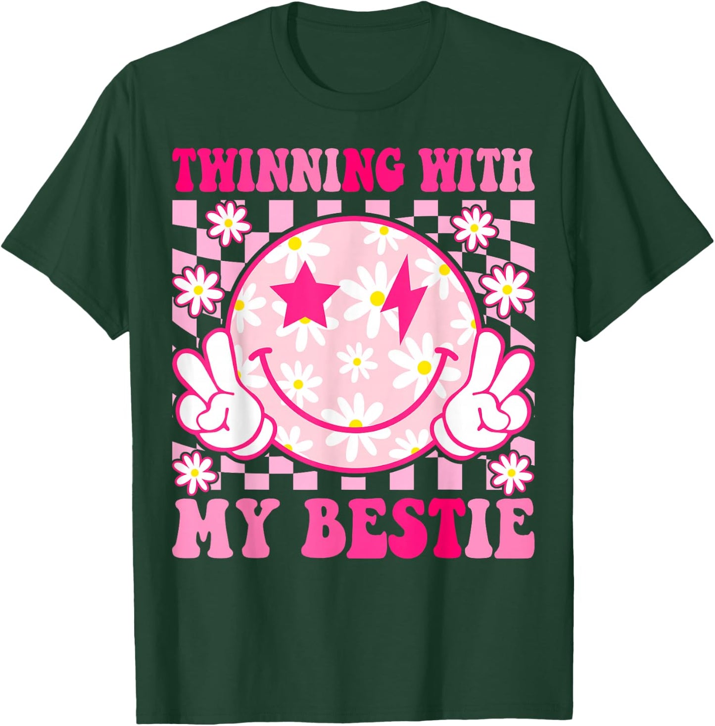 Groovy Twinning with My Bestie Spirit Week Friends T-Shirt - T-Shirt | Forest