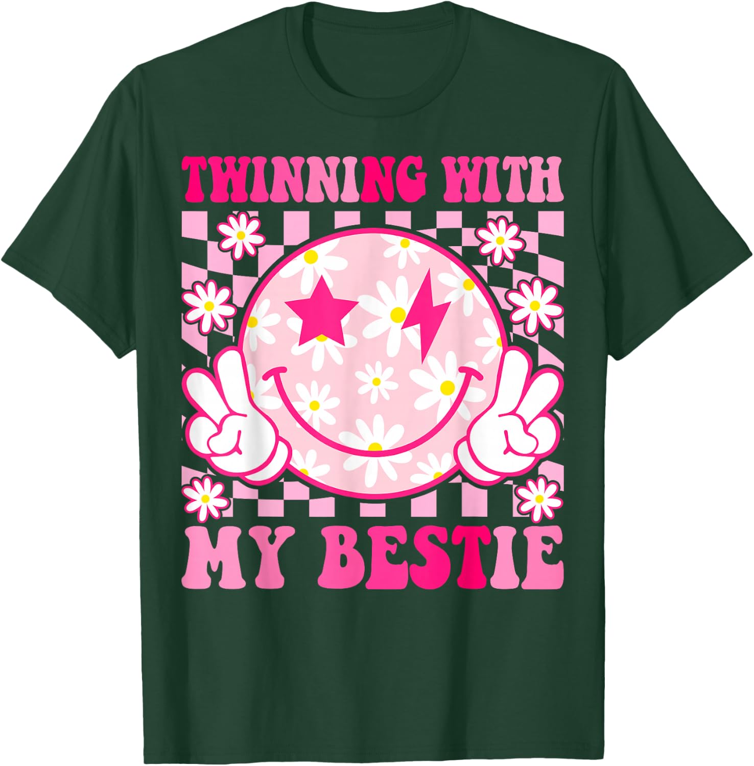 Groovy Twinning with My Bestie Spirit Week Friends T-Shirt - T-Shirt | Forest