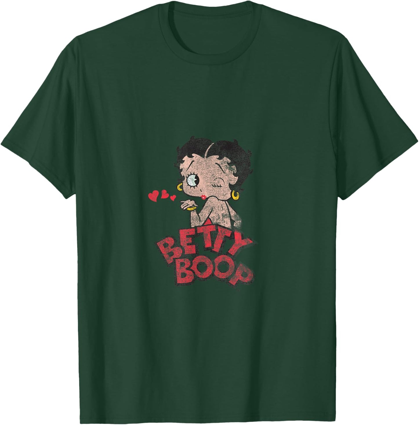 Betty Boop PAPL1971 Graphic Faded T-Shirt - T-Shirt | Forest