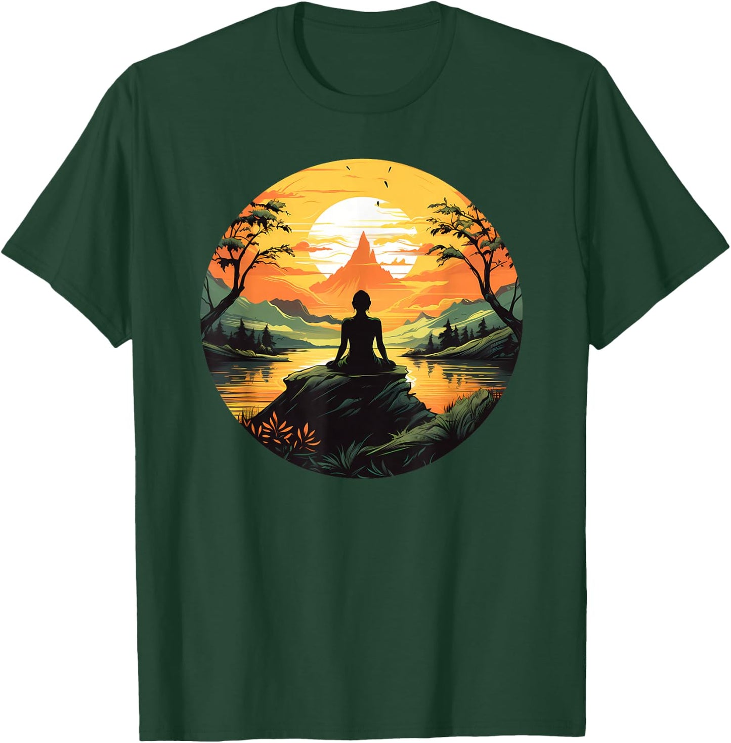 Buddha Yoga Zen Buddhist Buddist T-Shirt - T-Shirt | Forest