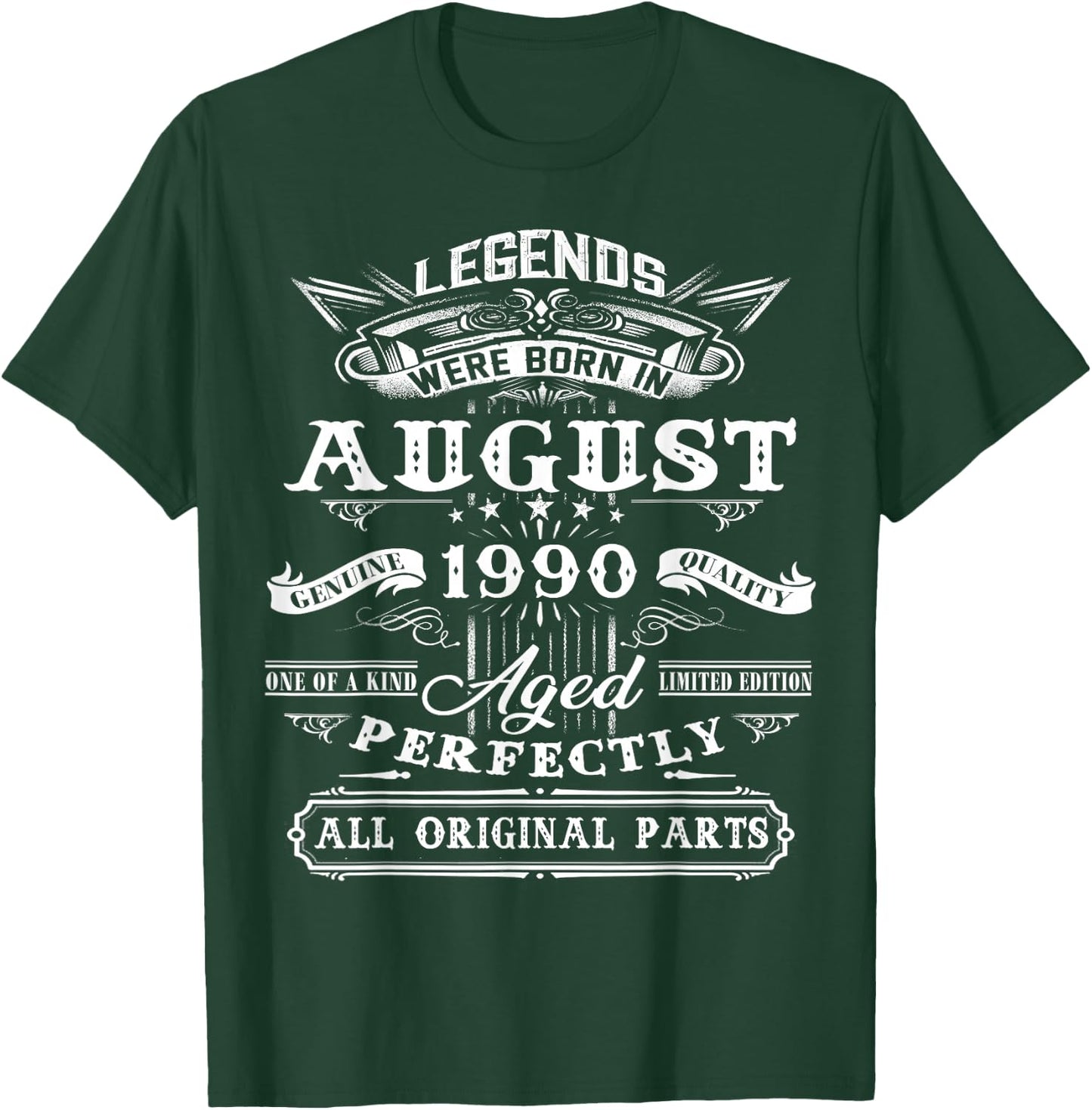 Legend Born In August 1990 35th Birthday 35 Years Old T-Shirt - T-Shirt | Forest