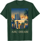 Abu Dhabi Desert Skyline Retro Travel Graphic T-Shirt - T-Shirt | Forest