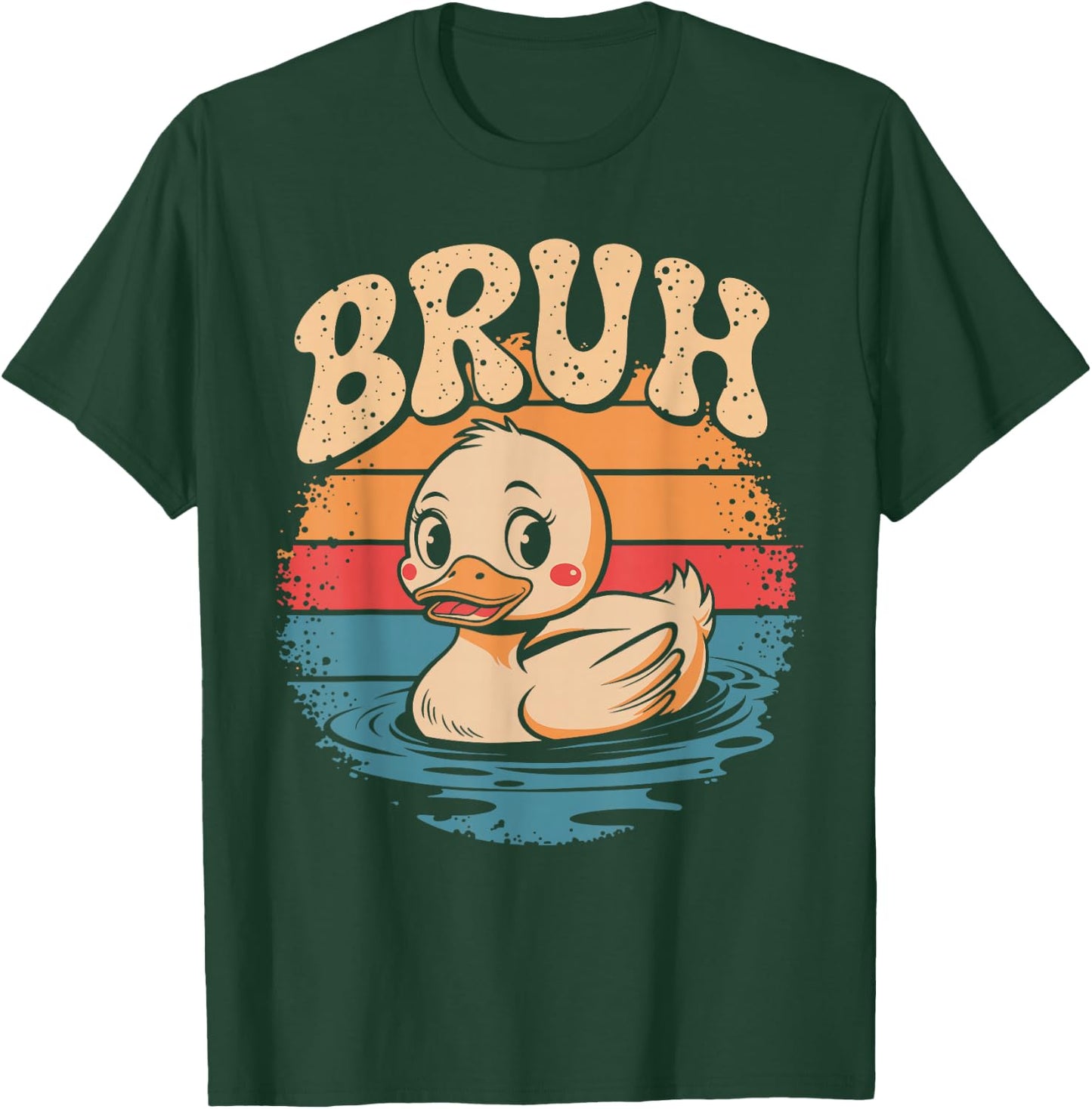 Bruh Funny Rubber Duck Lovers Meme Men Women Boys Girls T-Shirt - T-Shirt | Forest
