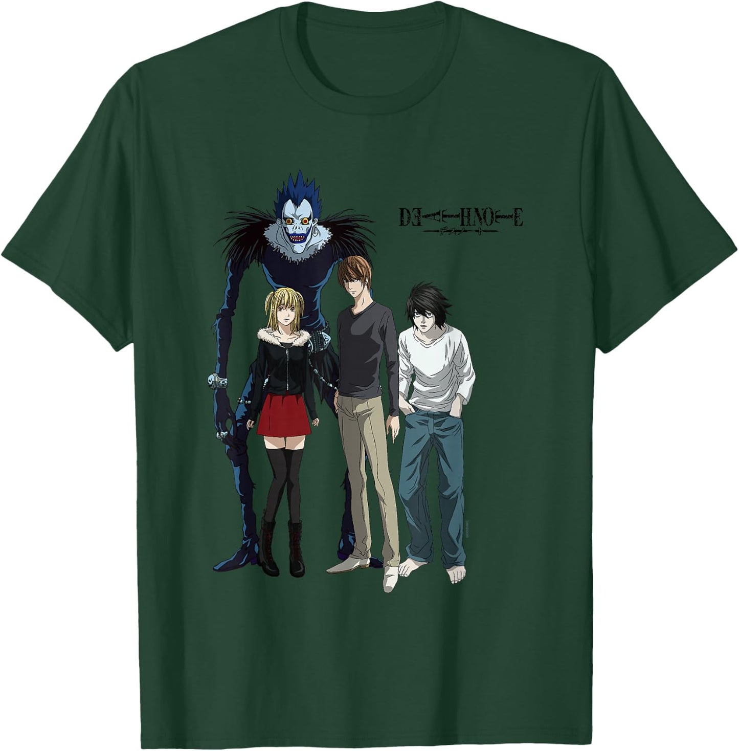 Death Note Main Characters Posing with Logo Anime T-Shirt - T-Shirt | Forest
