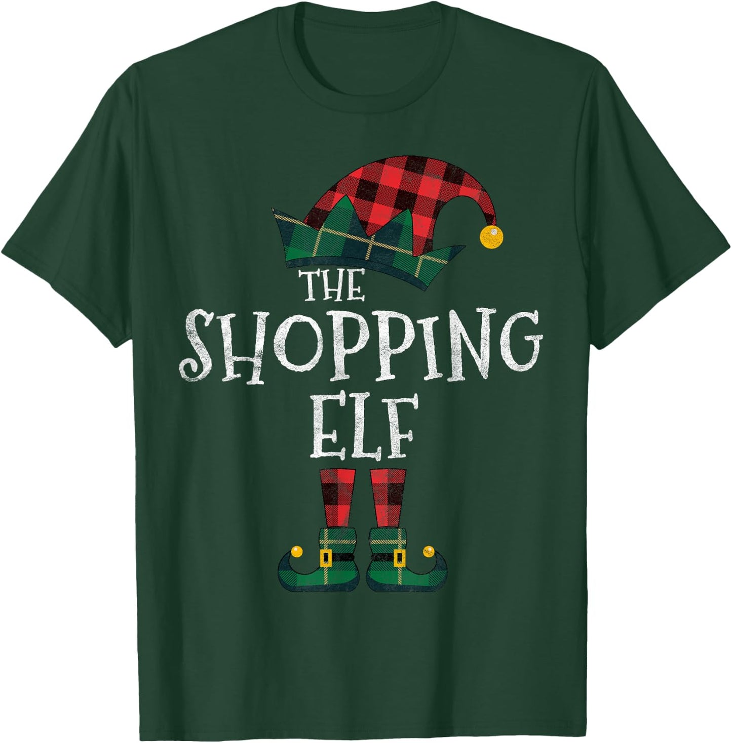 The Shopping Elf Matching Family Group Gift Funny Christmas T-Shirt - T-Shirt | Forest