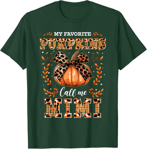 My Favorite Pumpkins Call Me Mimi Thanksgiving T-Shirt - T-Shirt | Forest