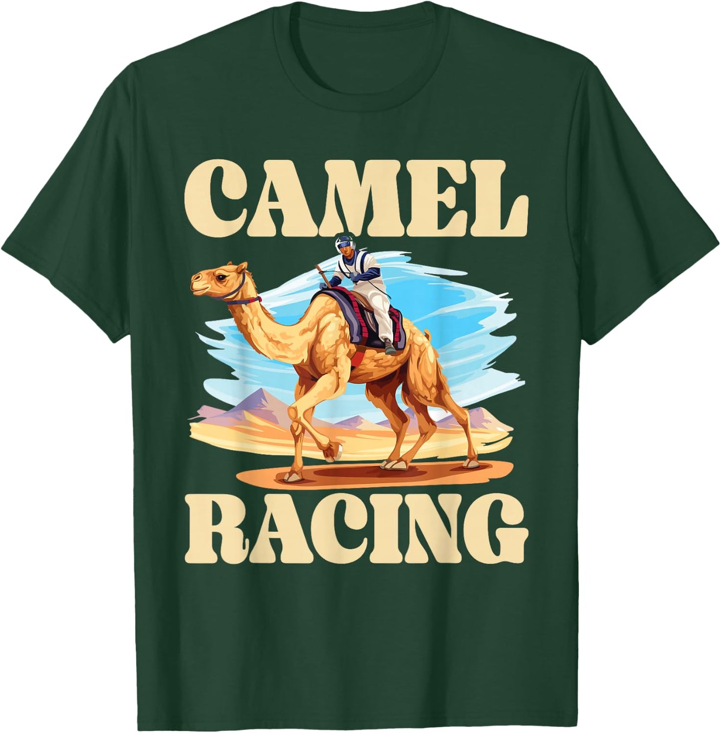 Camel Racing Animal Race Hump Camel Riding Desert Sport T-Shirt - T-Shirt | Forest