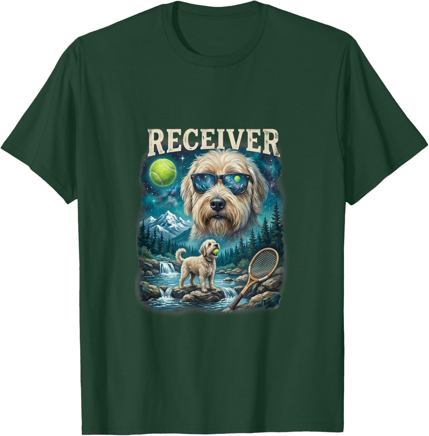Receiver | Tennis Ball Wheaten Terrier Champion T-Shirt - T-Shirt | Forest