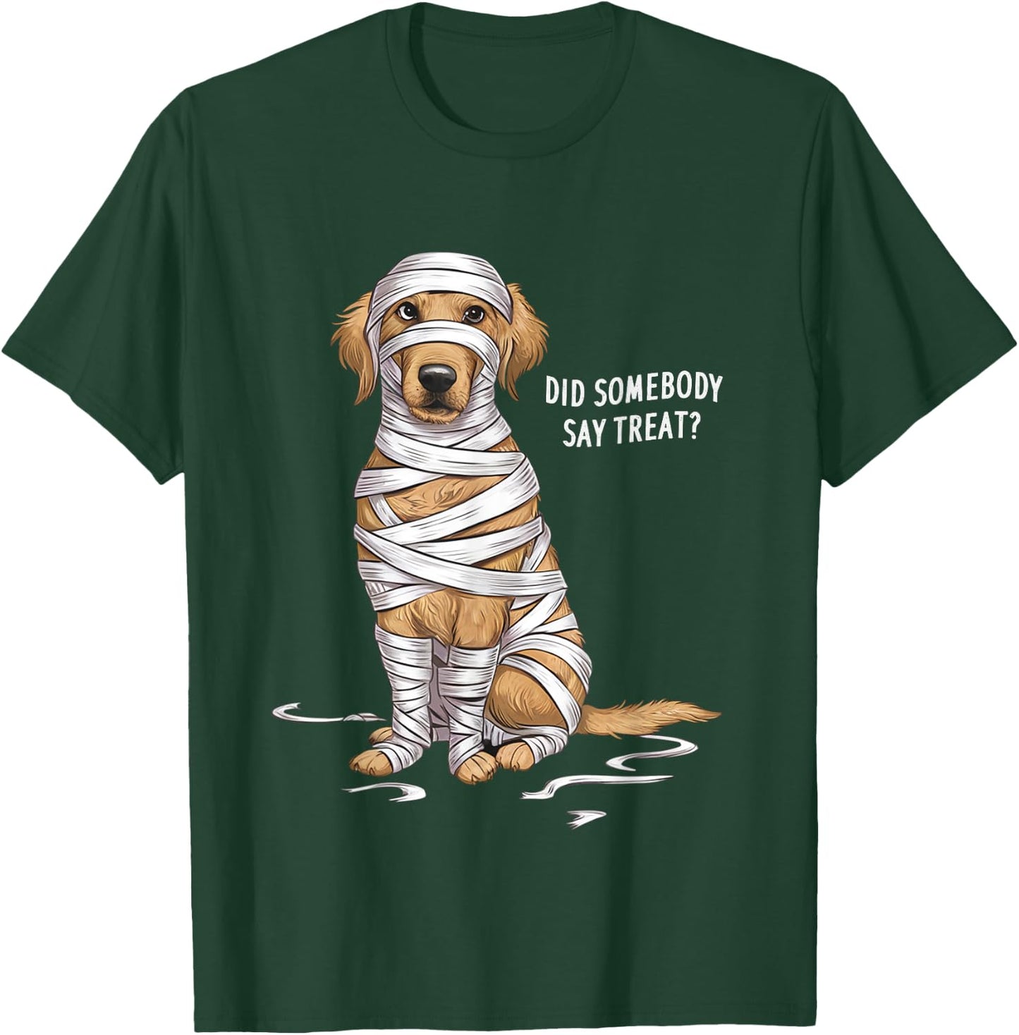 Golden Retriever Mummy Halloween Dog Men Women Kids T-Shirt - T-Shirt | Forest