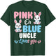 Pink Or Blue Uncle Loves You Bunny Gender Reveal Party T-Shirt - T-Shirt | Forest