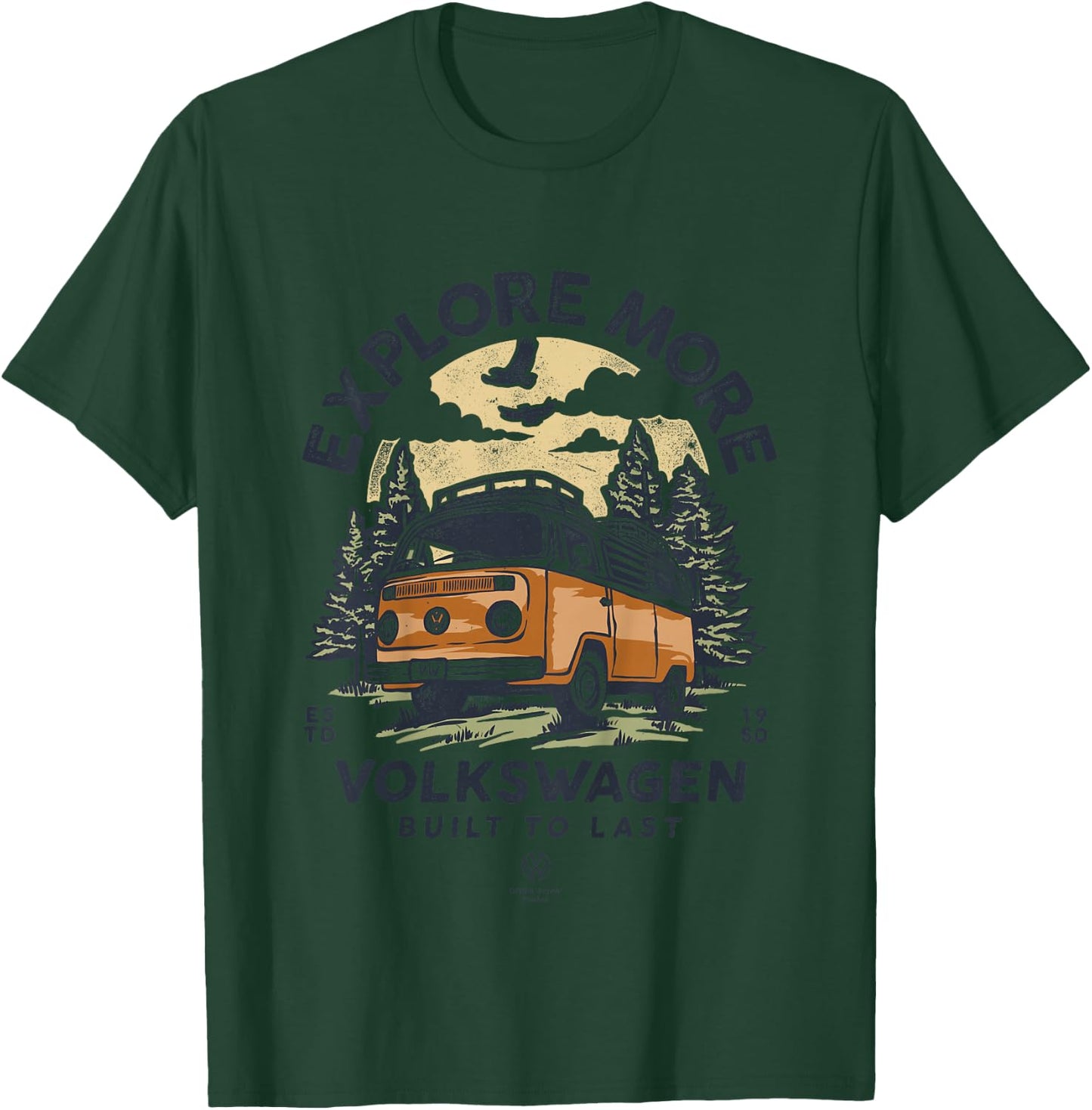 Kids Type 2 T2 Campervan Explore More Kids Father's Day T-Shirt - T-Shirt | Forest