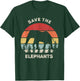 Retro Save The Elephants Shirt Animal Lover Vintage Elephant T-Shirt - T-Shirt | Forest