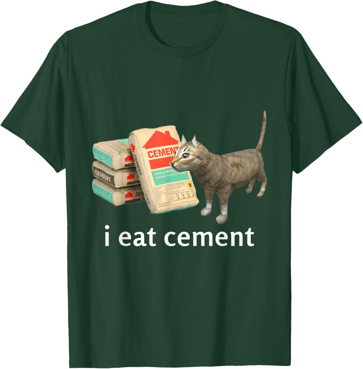 I Eat Cement Cat Shirt Kids Funny Dank Cat Meme T-Shirt - T-Shirt | Forest