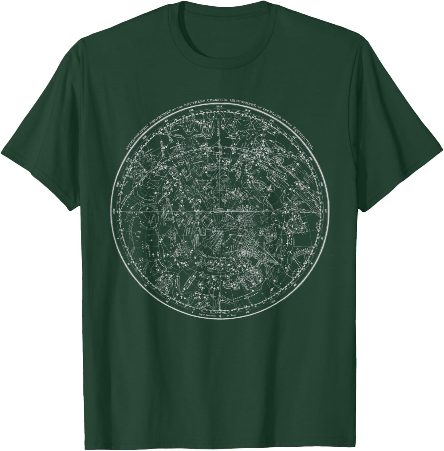 Astronomy - stars - constellations - Vintage Map T-Shirt - T-Shirt | Forest