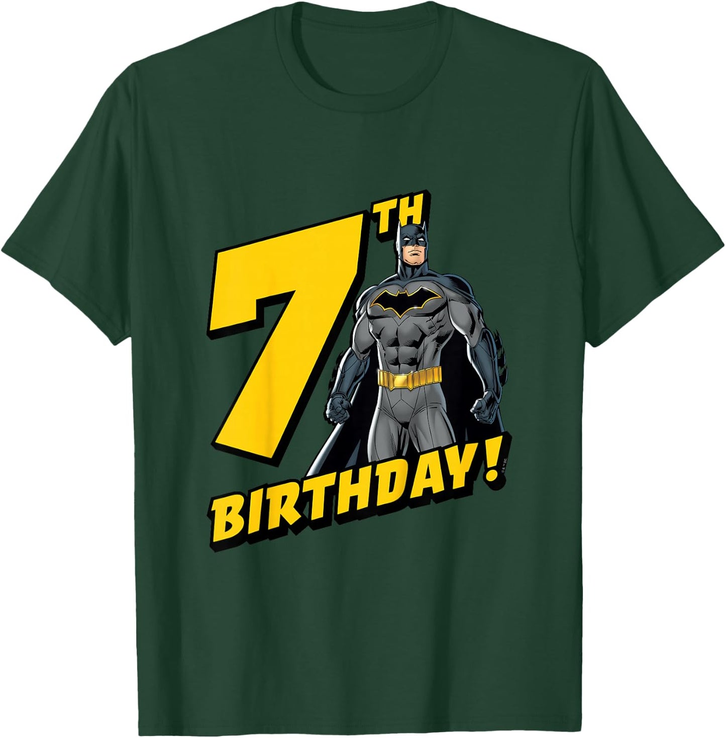 Kids Batman 7th Birthday T-Shirt - T-Shirt | Forest