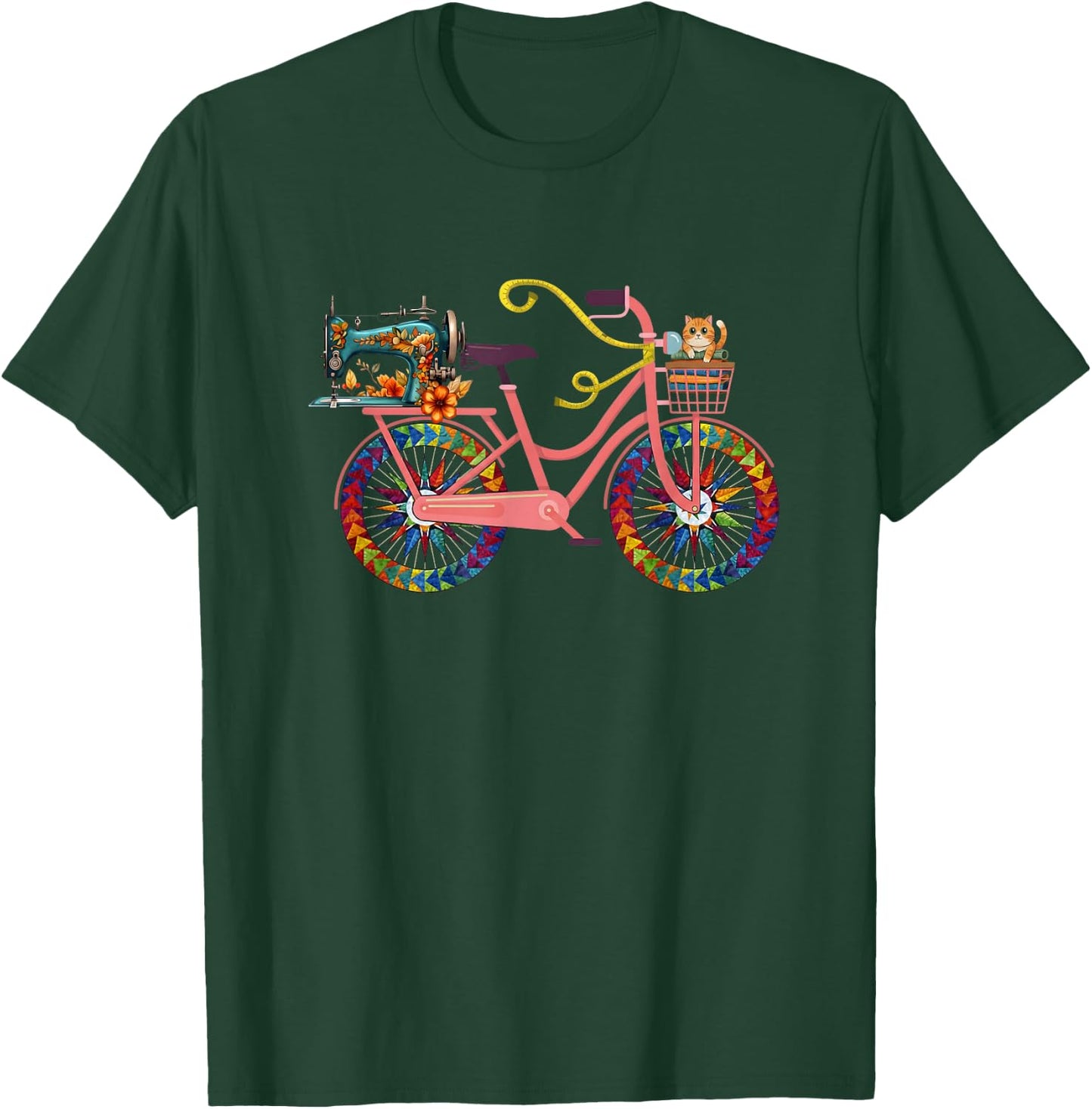 Cute Quilting and Sewing Cat Lover Gifts T-Shirt - T-Shirt | Forest
