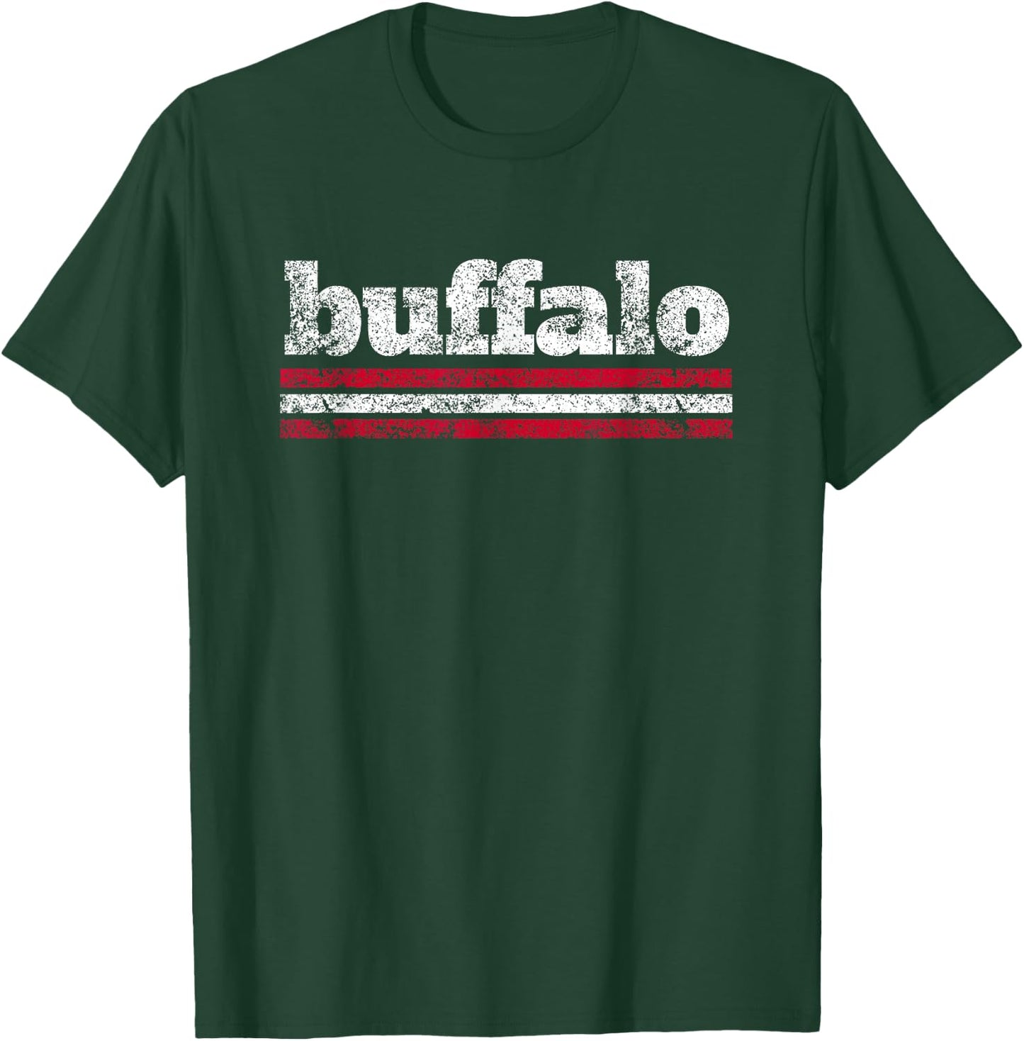 Buffalo New York Vintage Weathered Throwback T-Shirt - T-Shirt | Forest