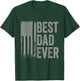 Best Dad Ever with US American Flag Fathers Day Dad T-Shirt - T-Shirt | Forest