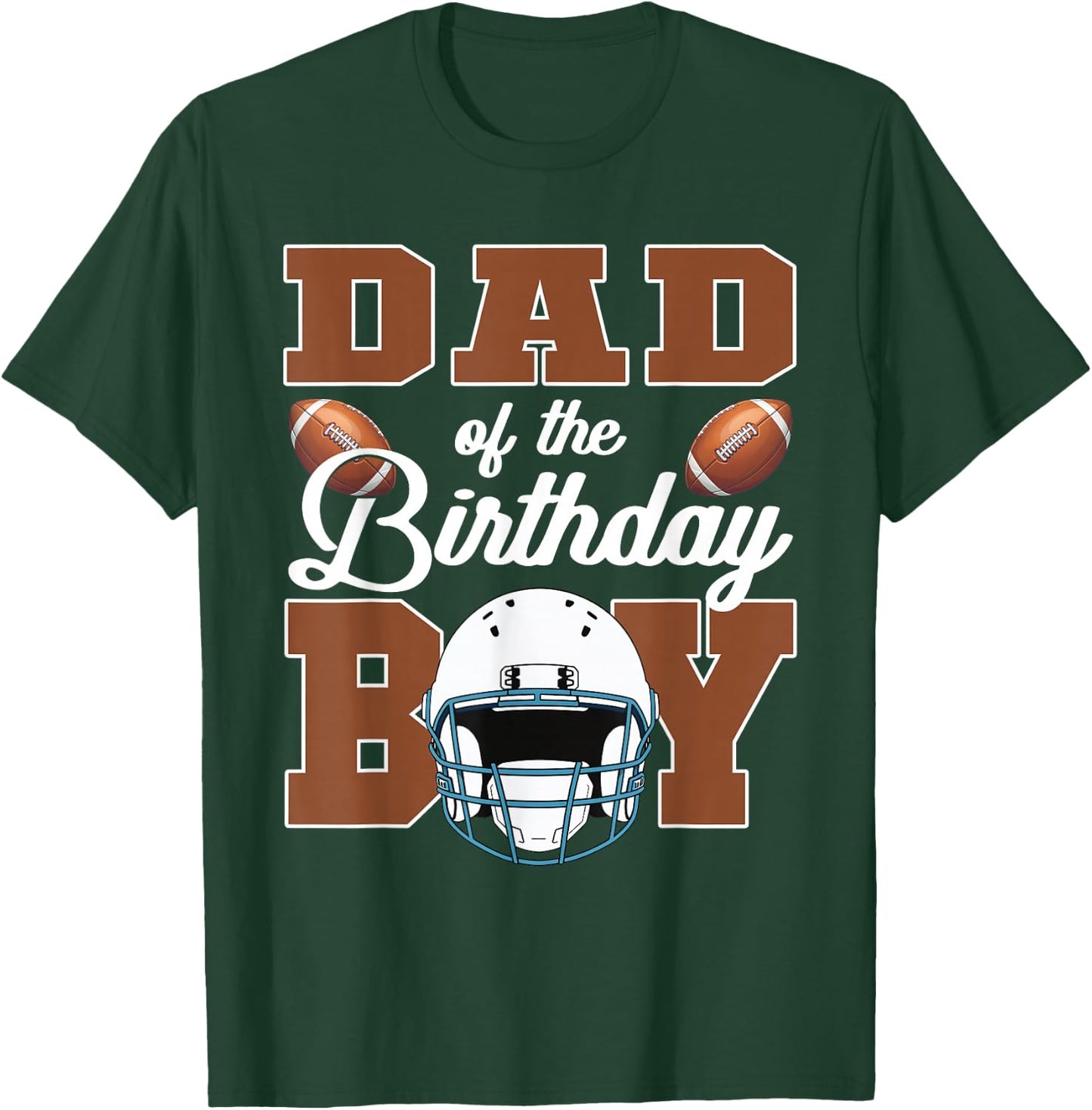 Dad of The Birthday Boy Football Party Family Matching T-Shirt - T-Shirt | Forest