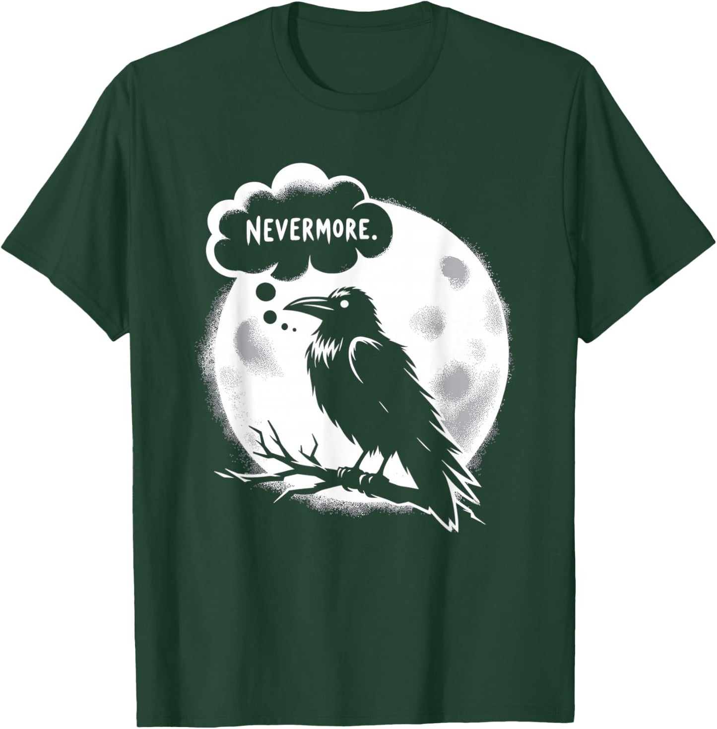 Edgar Allan Poe Raven Gothic Literature Macabre Poetry T-Shirt - T-Shirt | Forest