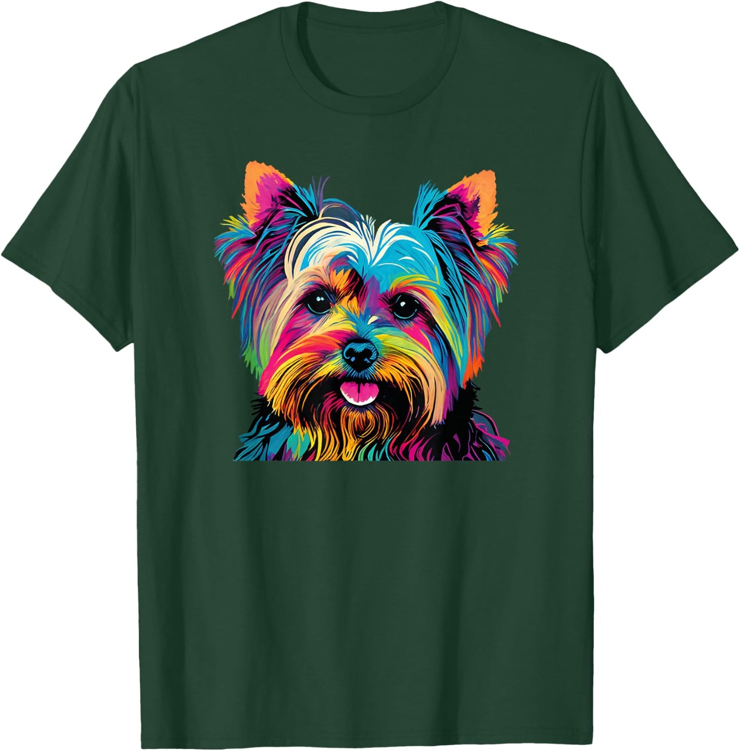 Pop Art Yorkshire Terrier Portrait T-Shirt - T-Shirt | Forest