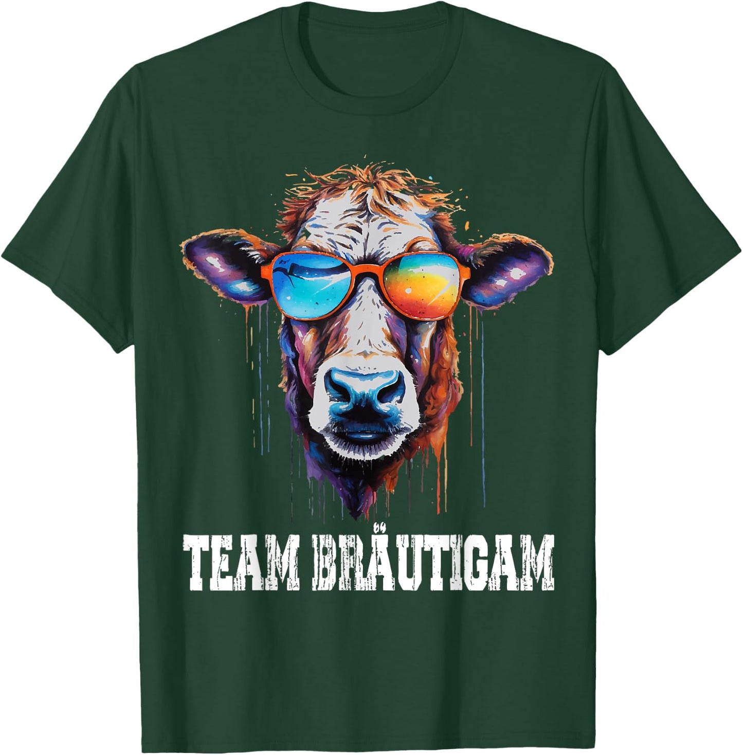 JGA Team Bräutigam für Bauern & Landwirte JGA Kuh T-Shirt - T-Shirt | Forest