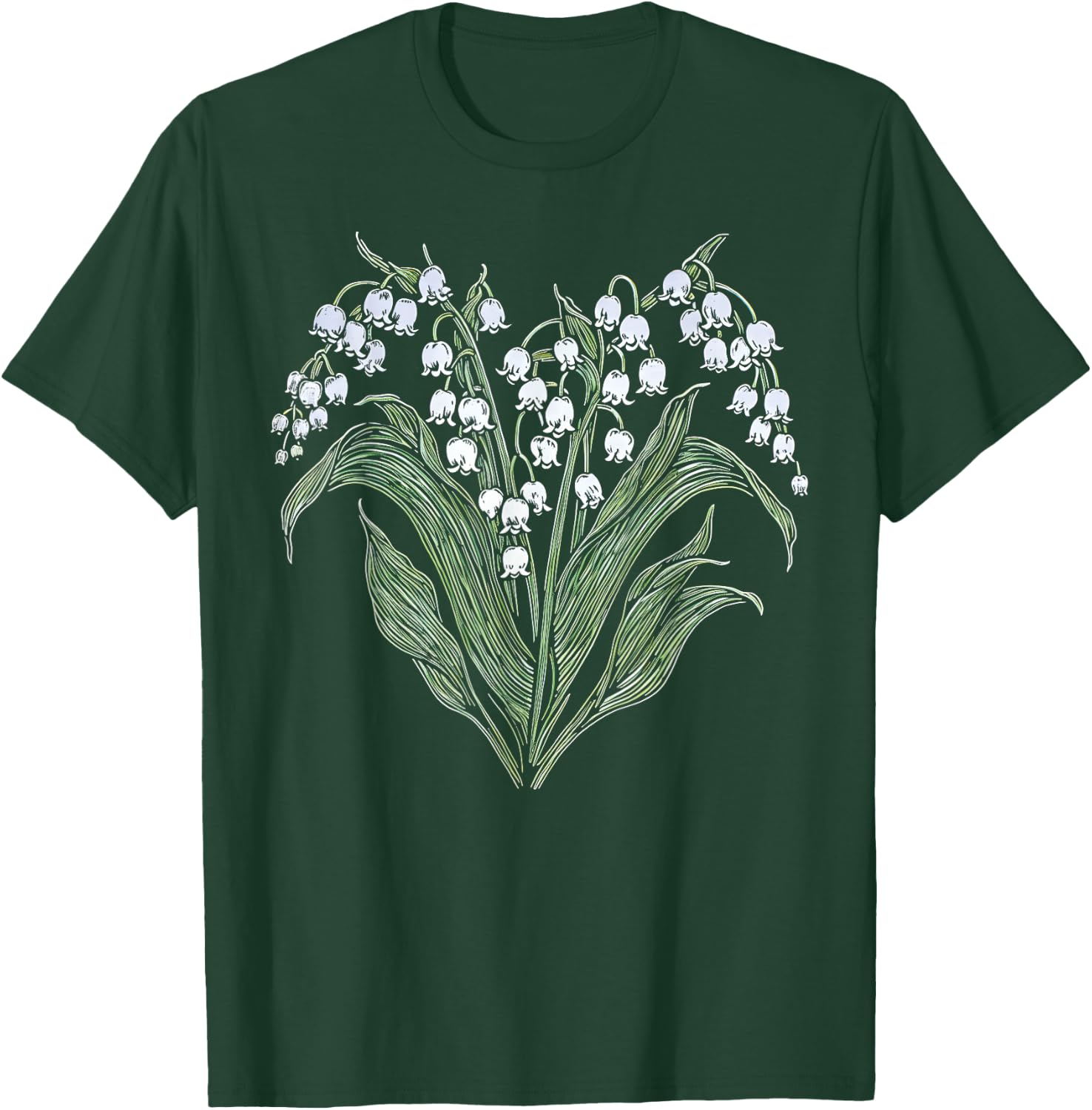 Lily Of The Valley Fleur Girl Saint-Valentin Plante Maman T-Shirt - T-Shirt | Forest