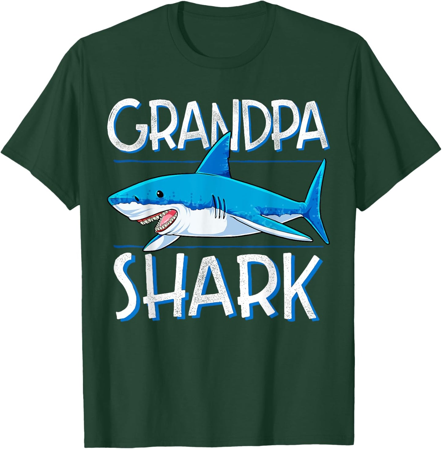 Grandpa Shark T Shirt Family Matching Men Jawsome Gifts T-Shirt - T-Shirt | Forest