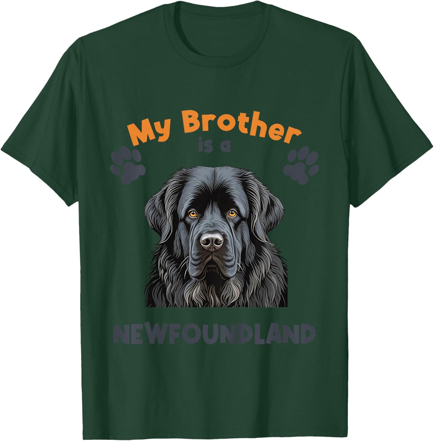 Kids My Brother Is A Newfoundland Cute Dog Breed T-Shirt - T-Shirt | Forest