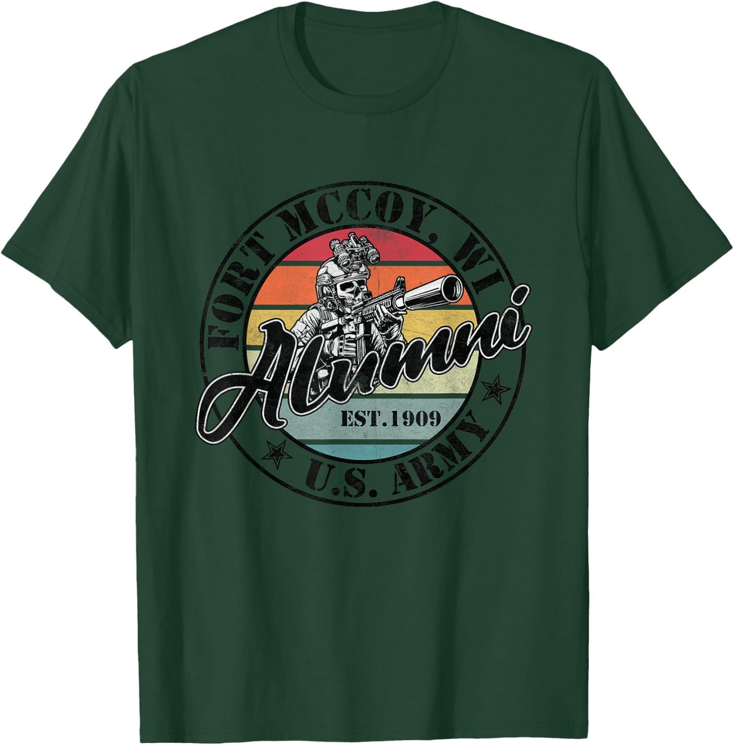 Fort McCoy Alumni Wisconsin WI Military Base Gifts T-Shirt - T-Shirt | Forest
