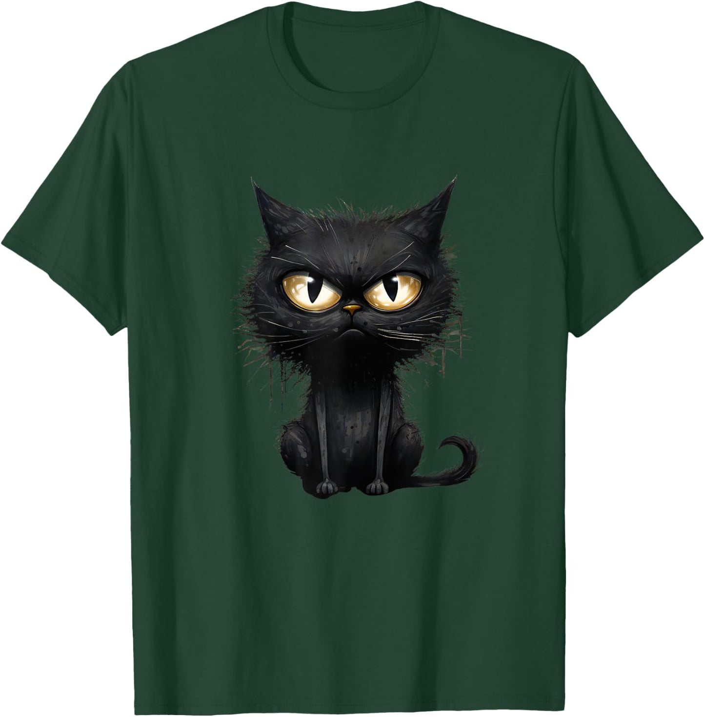 Damen Katze Nachthemd Nachtwäsche Schlafhemd Sleepshirt T-Shirt - T-Shirt | Forest