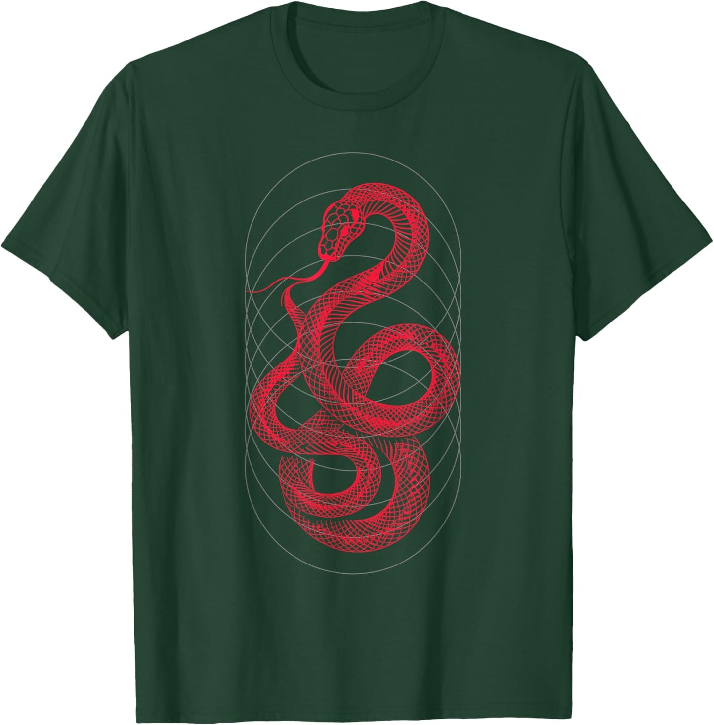 SERPENTINE Sacred Geometry Mystic Snake Organic Symmetry T-Shirt - T-Shirt | Forest