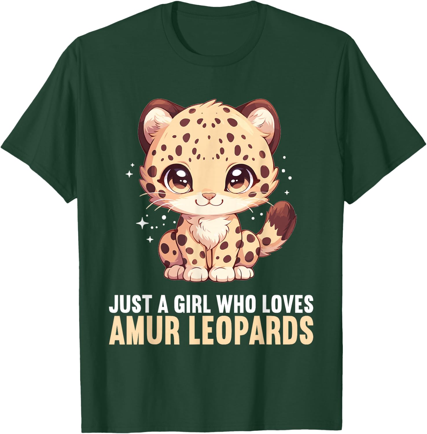 Just a Girl who loves Amur Leopards Lovers Amur Leopard T-Shirt - T-Shirt | Forest