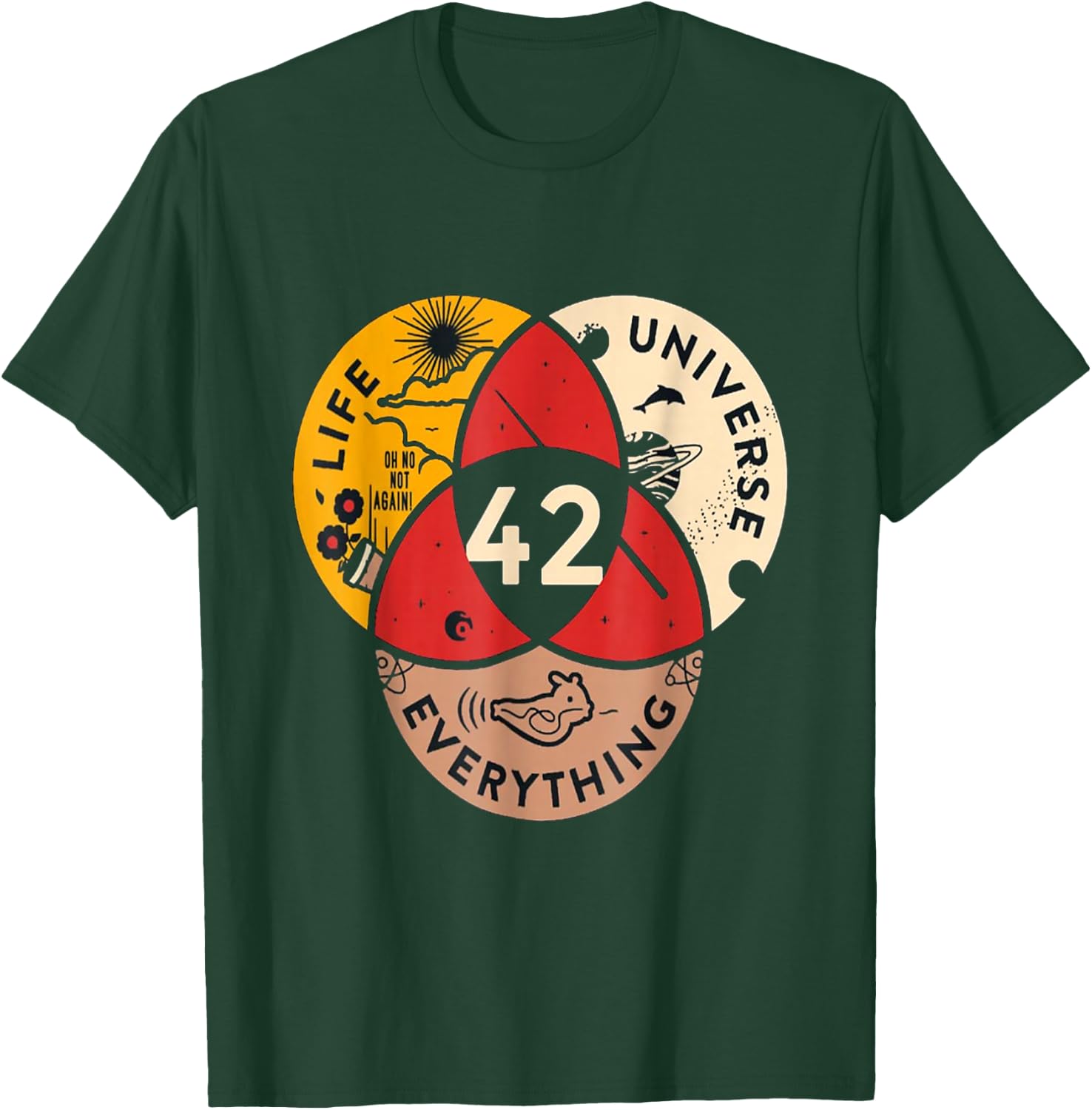42 Answer to Life Universe and Everything Science Vintage T-Shirt - T-Shirt | Forest