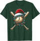Christmas Baseball Pajama Santa Boys Girls Kids Xmas T-Shirt - T-Shirt | Forest