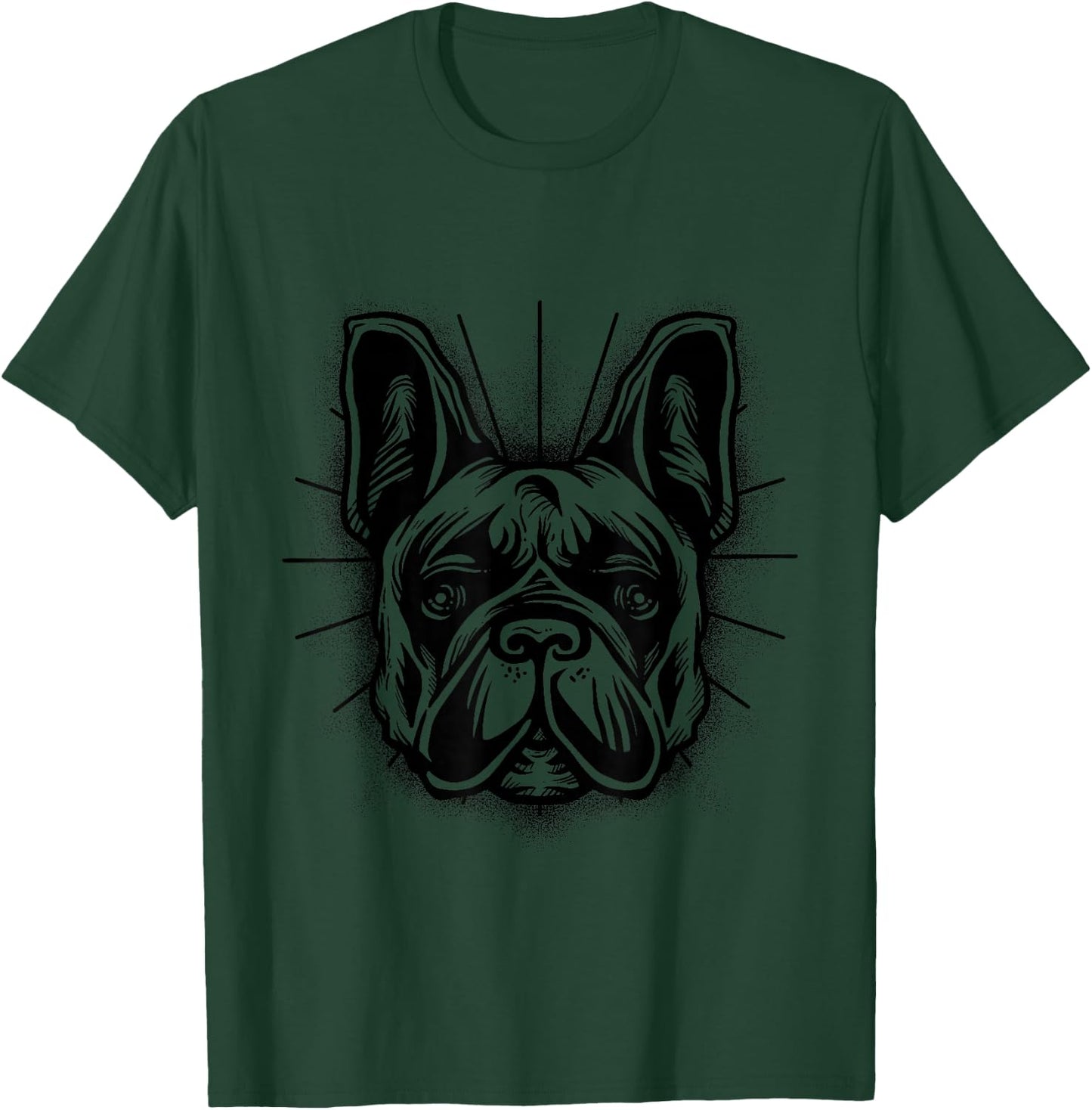 Französische Bulldogge Herren Damen Frenchie Hund T-Shirt - T-Shirt | Forest