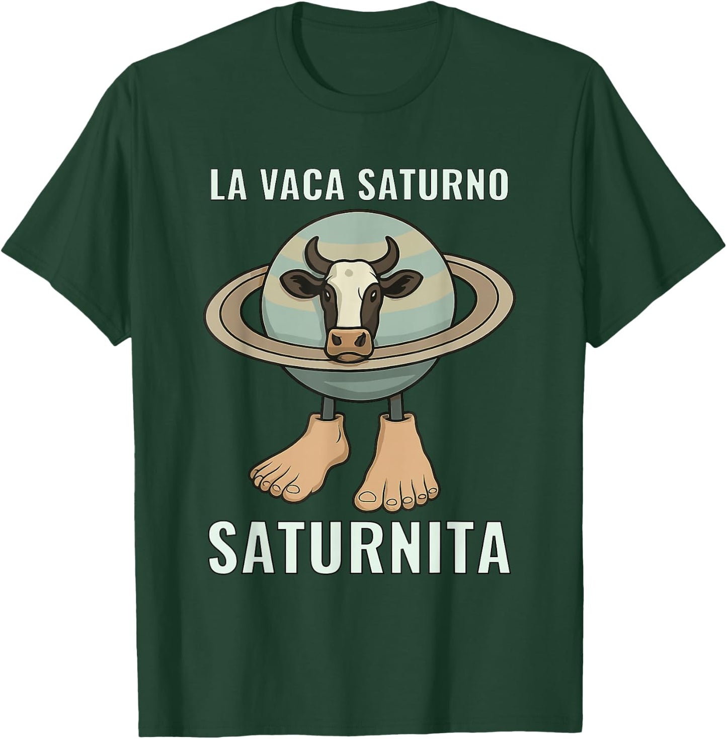 Saturnita Cow Planet Meme T-Shirt - T-Shirt | Forest